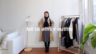 fall to winter outfits | 10 easy transitional outfits