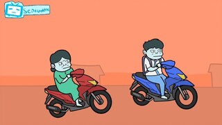 Kelakuan Emak Emak Saat Bawa Motor (Animasi Sentadak)