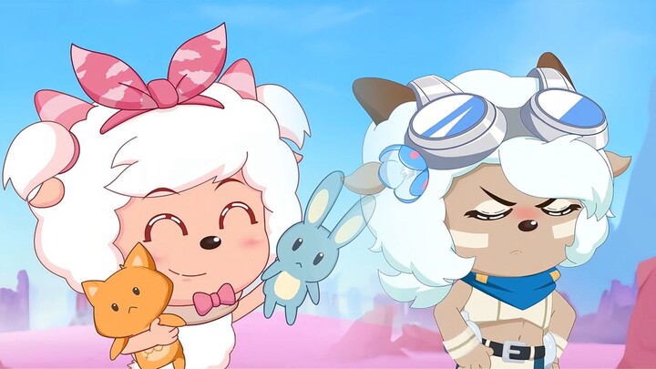 Pleasant Goat and Big Big Wolf: I didn’t expect the blue scarf to be so arrogant. Lazy Goat and Fier