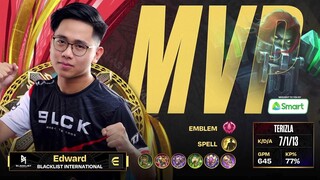 Terizla Edward MVP Game 2 Blacklist International vs Bren | PlayOffs Day 2 MPL Philippines Season 11