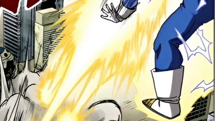 Super Saiyan 2 Vegeta tyrannizes Future Black Goku and once again welcomes his highlight moment