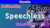 Speechless by Naomi Scott (Karaoke : Baritone Key)