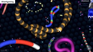 Slither.io 1 Tiny Hacker Snake vs Troll Giant Snakes Epic Slitherio Gameplay 2