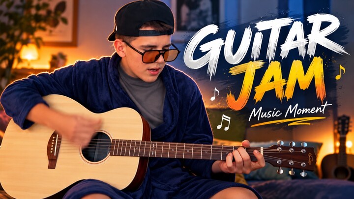 Teenager Playing Guitar 🎸 | Music Moment