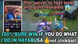 Hayabusa gameplay new meta with roam item super fast gold and level 😱