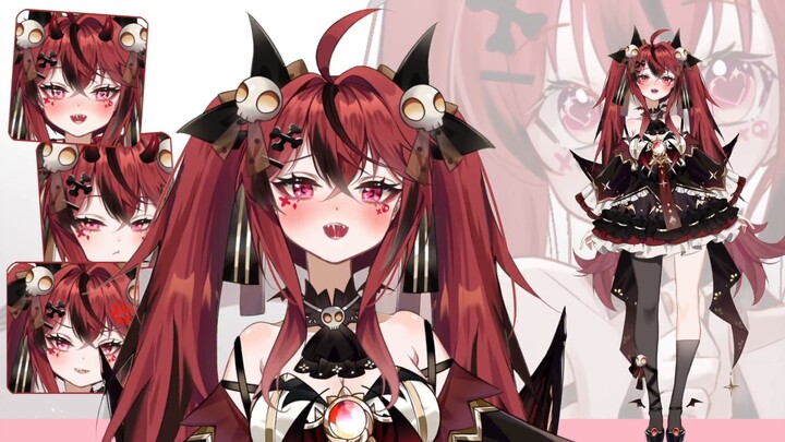 model live2d memamerkan vampir super cantik dan hibrida succubus senilai dua W. Akankah itu menjadi 