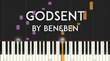 Godsent by Ben&Ben Synthesia piano tutorial with sheet music