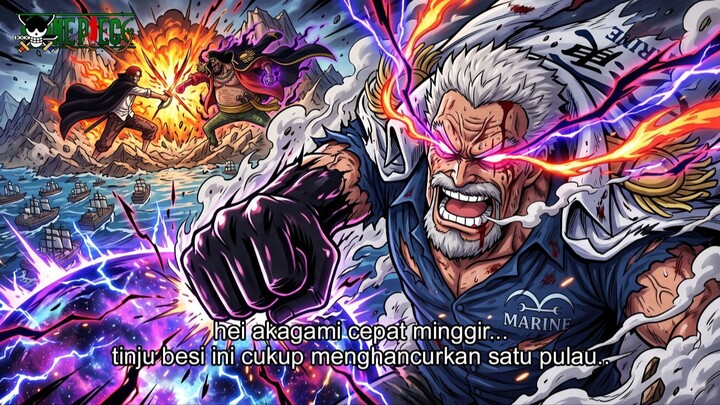 FULL ONE PIECE TERBARU –GARP NGAMUK HEBAT! SHANKS & KUROHIGE BENTROK, HAKINNYA RATAKAN 1 PULAU!