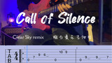 Pertunjukan gitar listrik Call of Silence "Good Night, Ellen" dengan lembaran musik Attack on Titan 