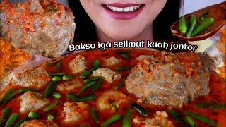 ASMR BAKSO IGA SELIMUT KUAH PEDAS JONTOR 🥵 | ASMR MUKBANG INDONESIA