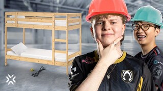 Benjyfishy & ZmjjKK Compete to Build the Best Bunk Bed  | Duo Duels