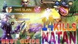 14 kills!! Natan most op guide | Mobile Legends Bang Bang