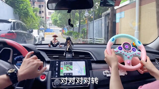 My girlfriend is afraid to drive after taking the driving test, so I immediately arranged a live les