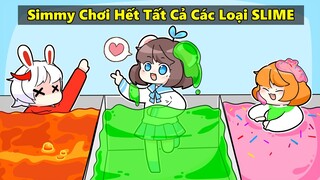 Mèo Simmy Thử Thách Chơi Các Loại SLIME Siêu Dính Trong Roblox