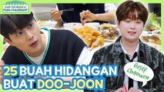 [IND/ENG] Doojoon sampai shock dijamu 25 hidangan oleh Chanwon😱 | Fun-Staurant | KBS WORLD TV 230113