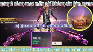 Garena free fire| 2 vòng quay may mắn ra 1 thời điểm, vqmm chiến binh dị biến và skin svd samurai