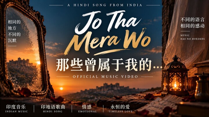 《Jo Tha Mera Wo》｜Hindi Love Song｜印度浪漫情歌｜Official Music Video