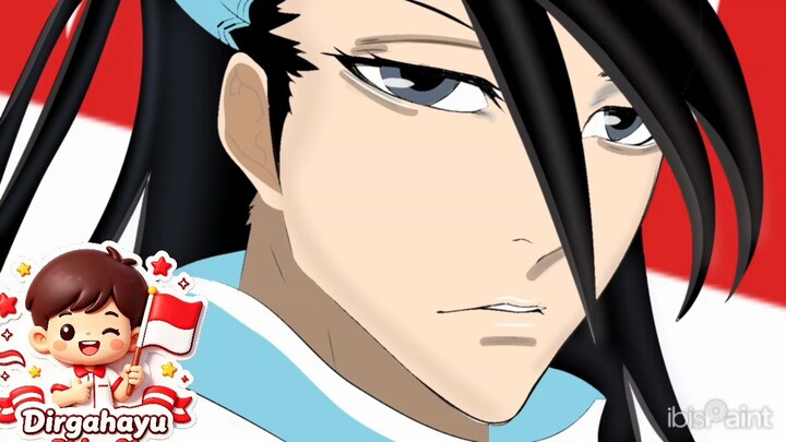 proses Pewarnaan byakuya kuchiki ( Bleach)