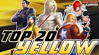 Top 20 YELLOW Element Fighters in King of Fighters All Star! | KOFAS Tier List