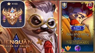 TOP.1 Zuka Cầm Zuka Huỷ Diệt Rank Cao Thủ 133 Sao Gánh Thánh Feed Cực Đỉnh - Liên Quân Mobile