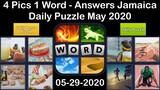 4 Pics 1 Word - Jamaica - 29 May 2020 - Daily Puzzle + Daily Bonus Puzzle - Answer - Walkthrough