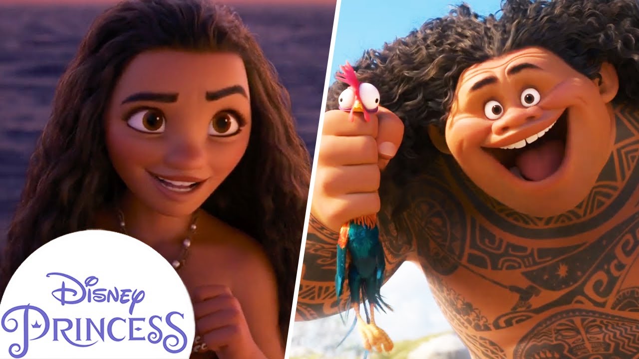 Moana & Maui's Funniest Moments | Disney Princess - Bilibili
