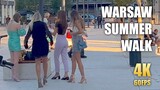 HOT Summer Walk in Warsaw 🇵🇱 Poland (4K 60FPS HDR) City Life Ambiance
