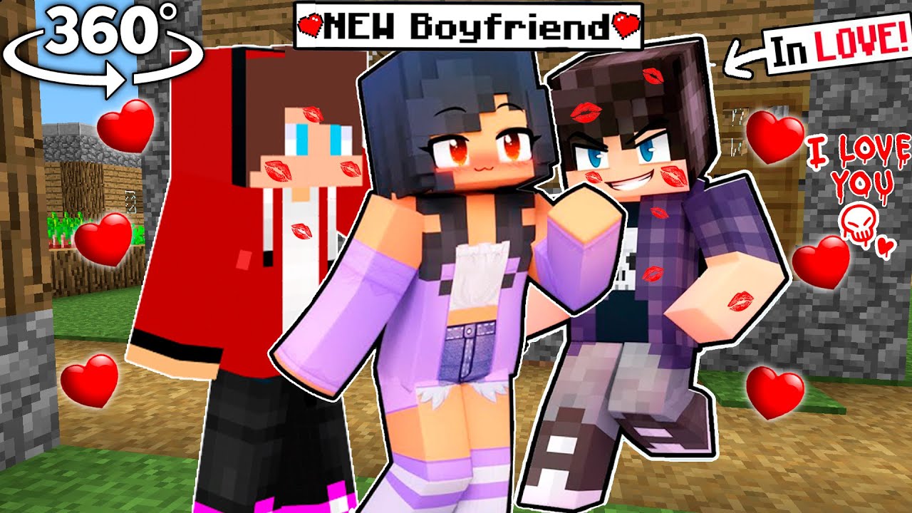 APHMAU KISS EIN 😍 in GRANNY HOUSE - Minecraft 360° 