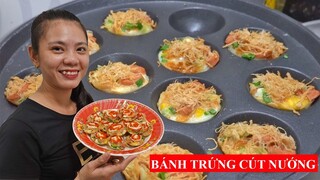 Làm bánh trứng cút nướng món ăn vặt đường phố đơn giản cực ngon