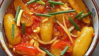 chuối sáp sốt cà .đơn giản dể làm ngon miệng.món chay.