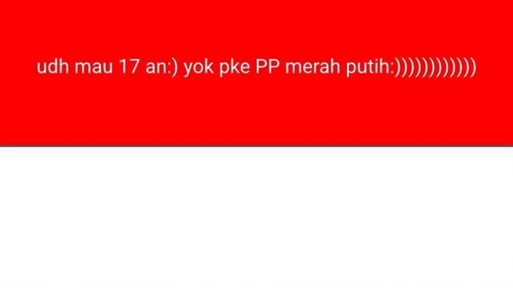yok udh mau 17 an nih pke PP merah putih ayooooo