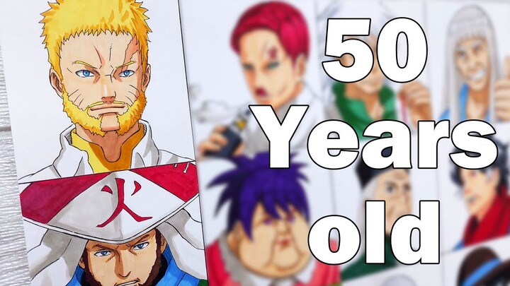 Drawing Naruto Characters 50 Years Old Part 2 | ナルト | Timeskip