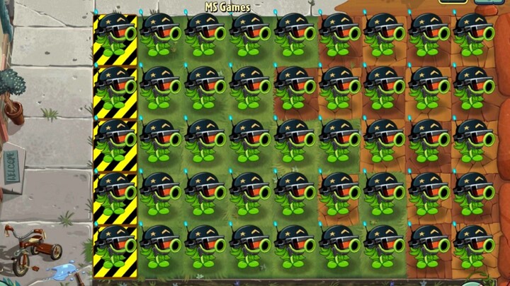 PvZ 2 Challenge - Protect 5 Plants from 5 Amberhead Zombies at Level 15