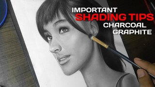 Shading Tutorial Using Charcoal And Graphite | Tagalog