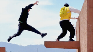 Parkour escapes security guards, but this delivery is impossible without real skills