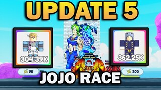 JOJO RACE UPDATE 5 in Anime Race Clicker on Roblox EPIC Heroes Achievements