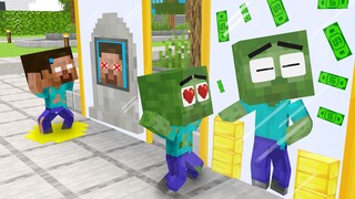 Monster School: How Poor Baby Zombie and Herobrine Became RICH - Sad Story - Minecraft Animation