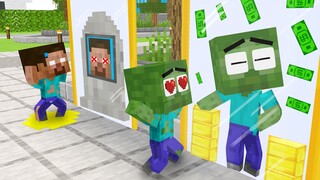 Monster School: How Poor Baby Zombie and Herobrine Became RICH - Sad Story - Minecraft Animation