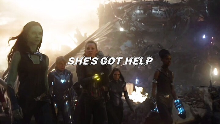"She's not alone—Avengers 4's female squad has reunited; the only regret is that Black Widow is miss