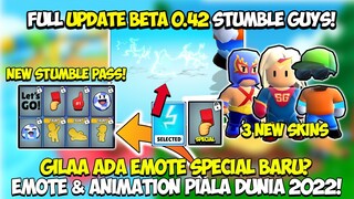 FULL UPDATE STUMBLE GUYS BETA 0.42! EMOJI KUNGFU, 3 SKIN BARU & EMOTE SPECIAL RED CARD? Stumble Guys