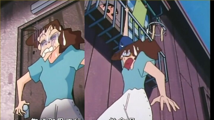 Removed the spiderweb and almost killed Misae! Crayon Shin-chan