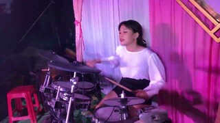Hoa Cái Mái Tóc Remix - Cô Hát Cực Xung - Ni Ni Drum Cover