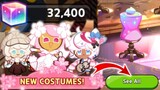 32K NEW COSTUME Gacha! Can I get Cherry Blossom, Cotton or Sea Fairy Cookie Costume?