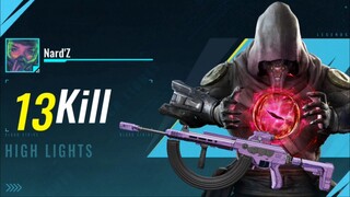 13 Kills, Senjata Galil, Mode Hot Zone Showdown (Blood Strike Highlights)
