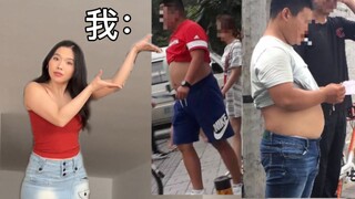 Chị gái tôi nói rằng chị ấy quá béo nên không thể mặc quần đùi và dây đeo quần vì chân và bụng chị ấ