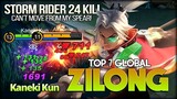 Storm Rider 24 Kills. Kaneki Kun Top 7 Global Zilong - Mobile Legends: Bang Bang