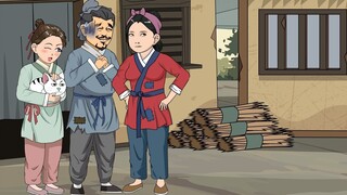 A family of three just traveled to ancient times, and they took on three "black pots" and had to com