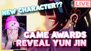 GAME AWARDS REVEAL YUN JIN + MORE GOROU AND ITTO | LIVE REACTION | GENSHIN IMPACT