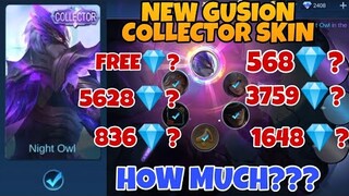 NEW GUSION COLLECTOR SKIN -NIGHT OWL|HOW MUCH DID I SPENT?|GRAND COLLECTION DRAW|AKIHITO GAMING|MLBB