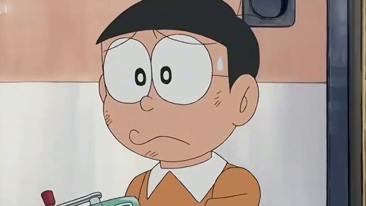 Nobita is not satisfied with his birthday present!